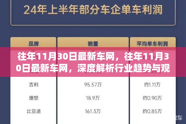 深度解析,往年11月30日最新车网行业趋势与观点碰撞