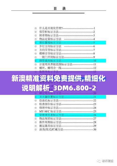 新澳精准资料免费提供,精细化说明解析_3DM6.800-2
