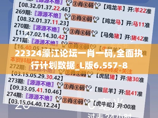 22324濠江论坛一肖一码,全面执行计划数据_L版6.557-8