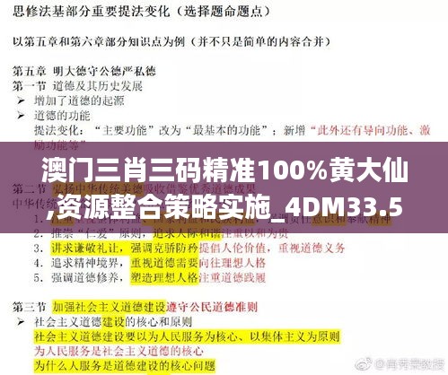 澳门三肖三码精准100%黄大仙,资源整合策略实施_4DM33.523-5