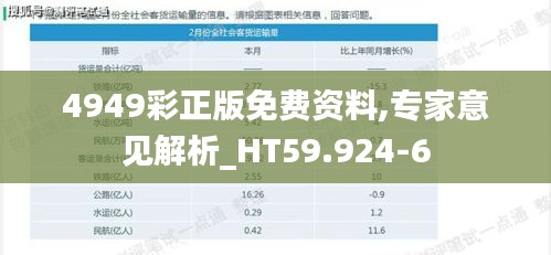 4949彩正版免费资料,专家意见解析_HT59.924-6