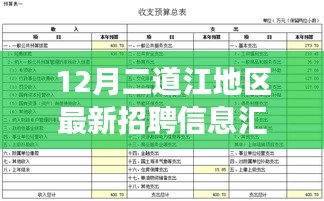 12月二道江地区最新招聘信息汇总,职业发展的黄金机遇大揭秘