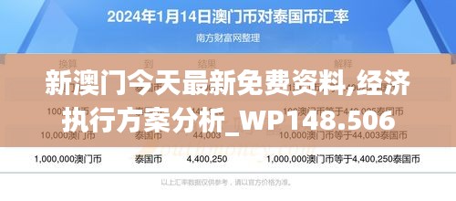 新澳门今天最新免费资料,经济执行方案分析_WP148.506
