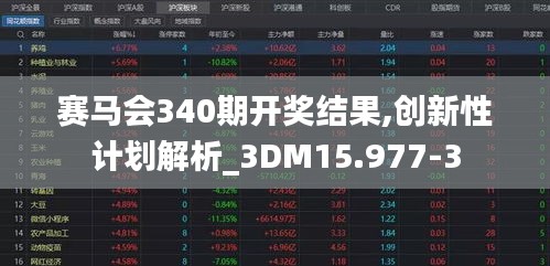 赛马会340期开奖结果,创新性计划解析_3DM15.977-3