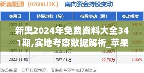新奥2024年免费资料大全341期,实地考察数据解析_苹果版5.211