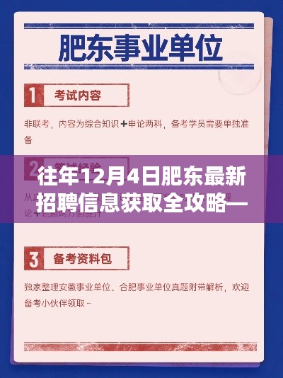 肥东最新招聘信息获取全攻略,求职者的必备手册(往年12月4日版)