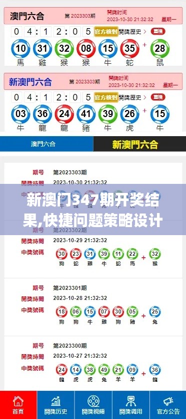 新澳门347期开奖结果,快捷问题策略设计_战斗版10.644
