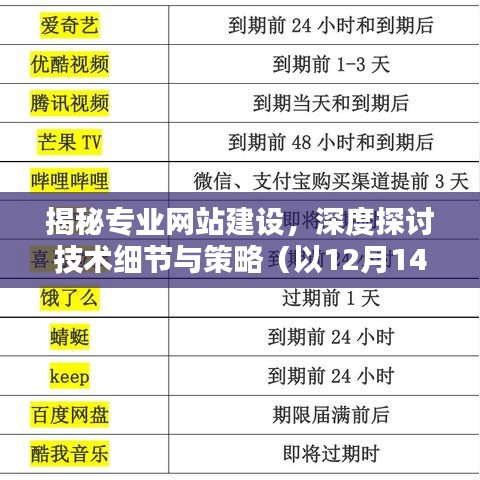 揭秘专业网站建设,技术细节与策略深度探讨(时间节点,12月14日)