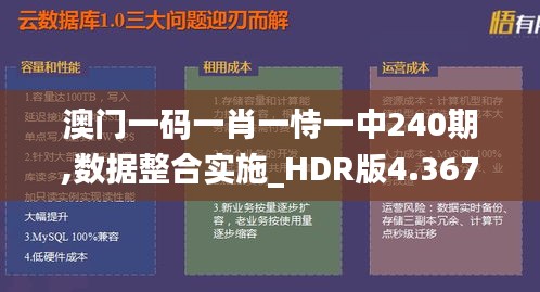 澳门一码一肖一恃一中240期,数据整合实施_HDR版4.367