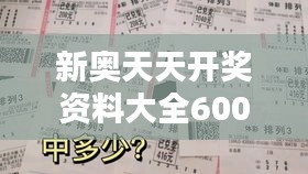新奥天天开奖资料大全600Tk:解密高频彩票中奖秘笈