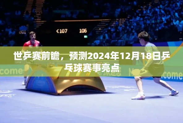 世乒赛前瞻,预测乒乓球赛事亮点,聚焦2024年12月18日精彩对决!