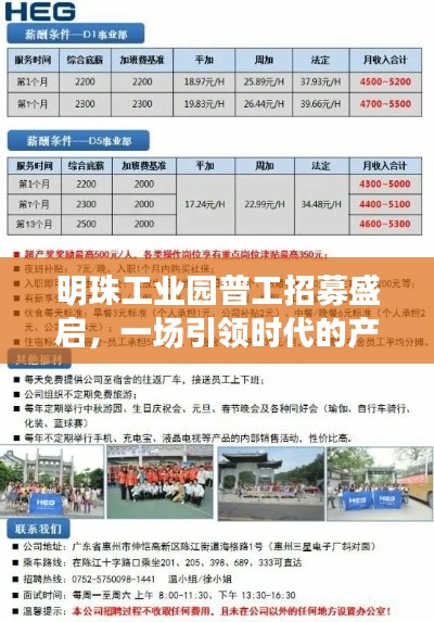 明珠工业园普工招募启幕,产业变革之旅引领时代风潮