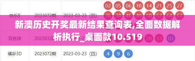 新澳历史开奖最新结果查询表,全面数据解析执行_桌面款10.519