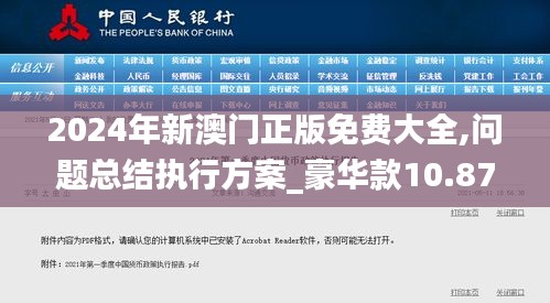 2024年新澳门正版免费大全,问题总结执行方案_豪华款10.870