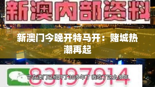 新澳门今晚开特马开:赌城热潮再起