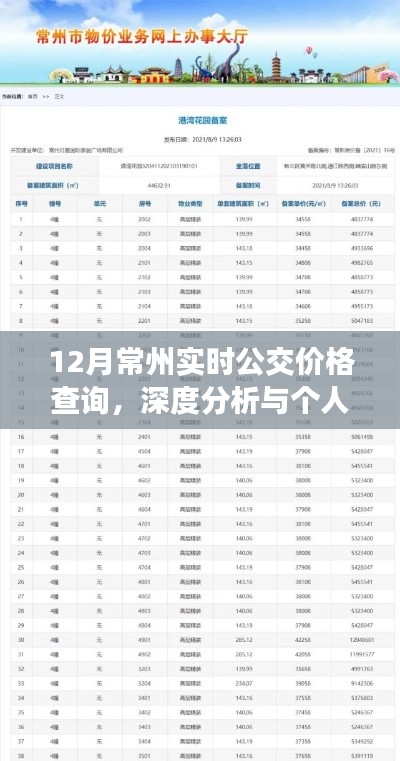 12月常州实时公交价格解析与我的观点