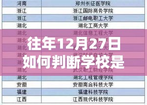 如何根据往年12月27日数据判断学校热度?