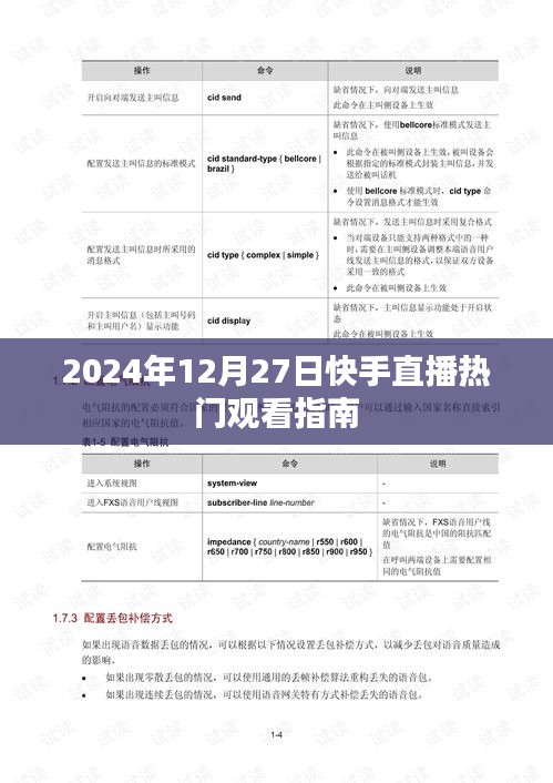 快手直播热门观看指南(2024年12月27日)