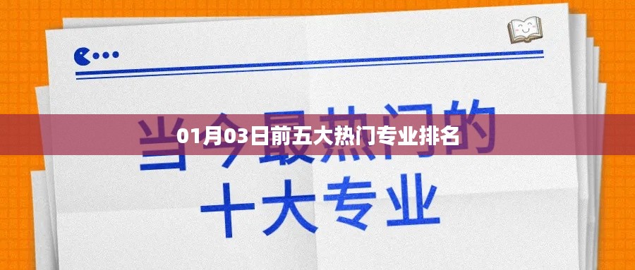 01月03日前五大热门专业榜单