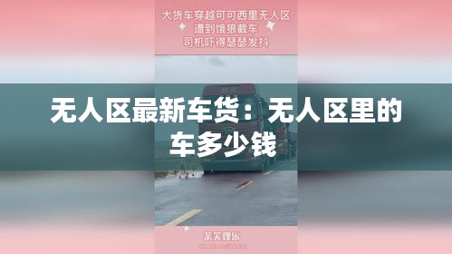 无人区最新车货:无人区里的车多少钱