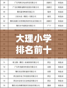 大理小学排名前十榜单揭晓!