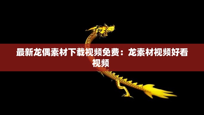 最新龙偶素材下载视频免费:龙素材视频好看视频