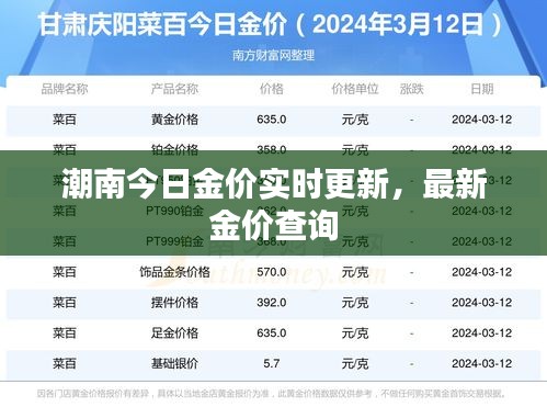 潮南今日金价实时更新,最新金价查询