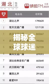 揭秘全球球迷公司排名与影响力榜单!