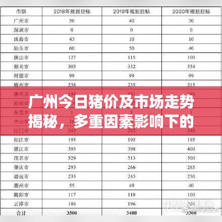 广州今日猪价及市场走势揭秘,多重因素影响下的行业分析