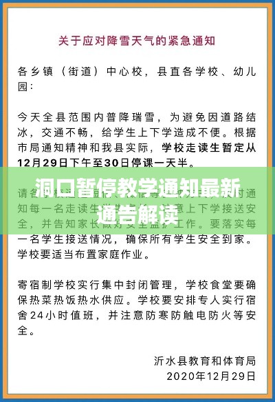洞口暂停教学通知最新通告解读