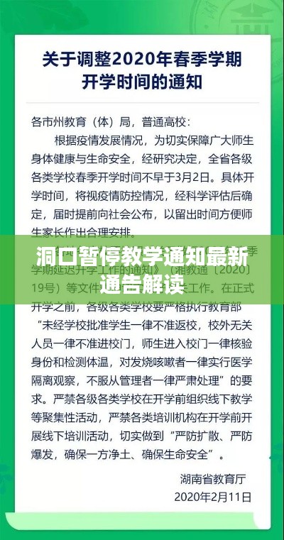 洞口暂停教学通知最新通告解读