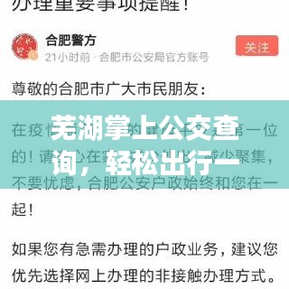 芜湖掌上公交查询,轻松出行一键通!