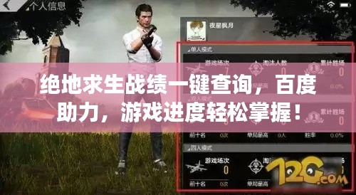 绝地求生战绩一键查询,百度助力,游戏进度轻松掌握!
