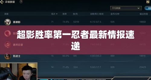 超影胜率第一忍者最新情报速递