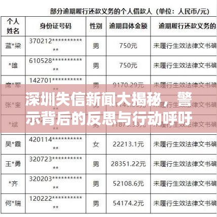 深圳失信新闻大揭秘,警示背后的反思与行动呼吁