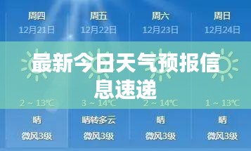最新今日天气预报信息速递