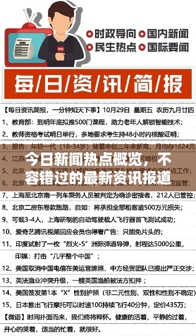 今日新闻热点概览,不容错过的最新资讯报道