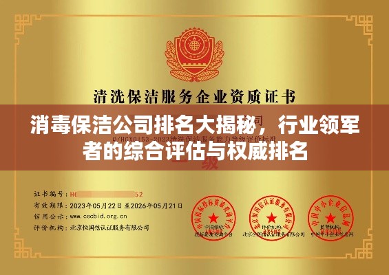 消毒保洁公司排名大揭秘,行业领军者的综合评估与权威排名