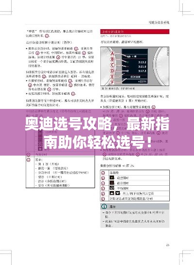 奥迪选号攻略,最新指南助你轻松选号!