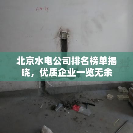 北京水电公司排名榜单揭晓,优质企业一览无余