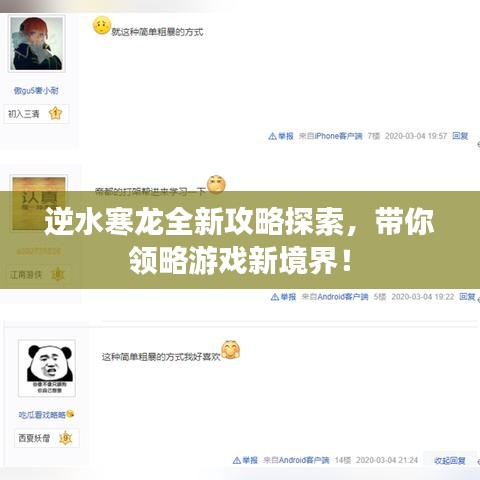 逆水寒龙全新攻略探索,带你领略游戏新境界!