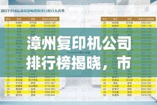 漳州复印机公司排行榜揭晓，市场影响力与竞争态势分析