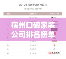 宿州口碑家装公司排名榜单揭晓！专业团队打造品质家居的首选！
