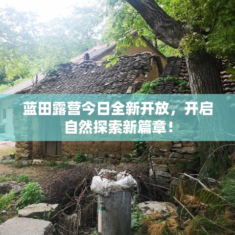 蓝田露营今日全新开放,开启自然探索新篇章!