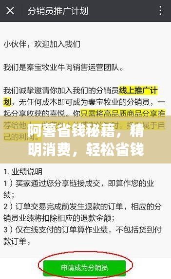 阿薯省钱秘籍，精明消费，轻松省钱攻略最新分享