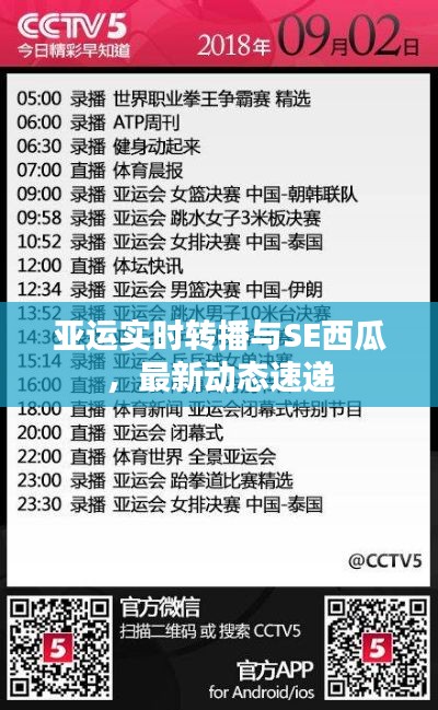 亚运实时转播与SE西瓜，最新动态速递