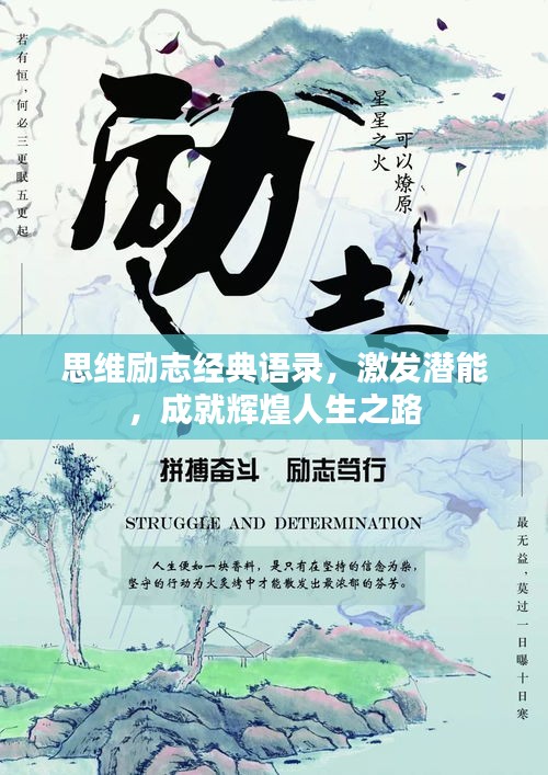 思维励志经典语录,激发潜能,成就辉煌人生之路