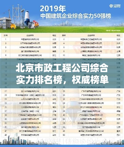 北京市政工程公司综合实力排名榜,权威榜单一网打尽!
