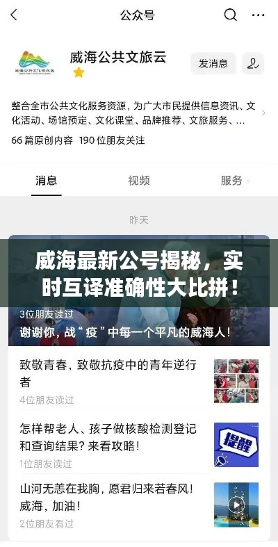 威海最新公号揭秘,实时互译准确性大比拼!