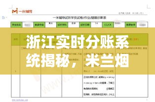 浙江实时分账系统揭秘,米兰烟价格背后的秘密!